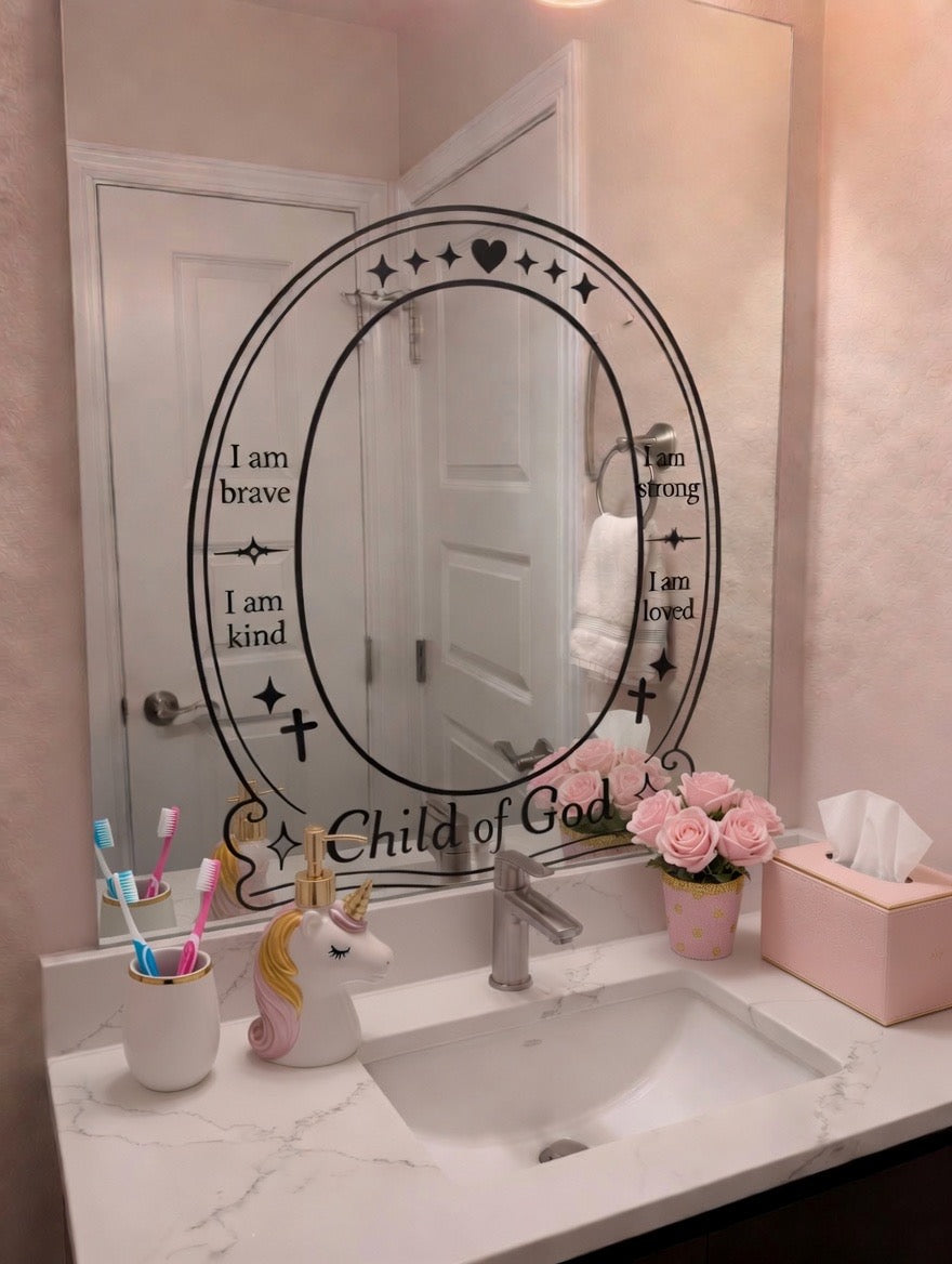 Child of God Affirmation Mirror Decal