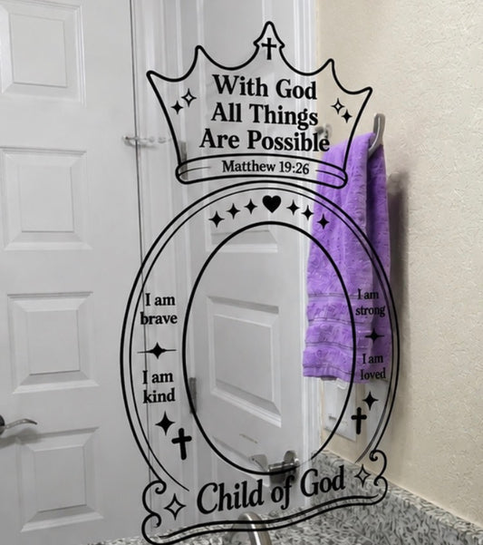 Crown decal- Matthew 19:26